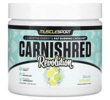 L-карнитин и L-глютамин MuscleSport, Carnishred, Revolution, Baja Splash, 120 г (4,3 унции)