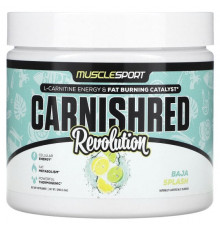 L-карнитин и L-глютамин MuscleSport, Carnishred, Revolution, Baja Splash, 120 г (4,3 унции)