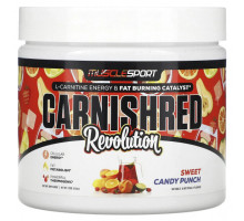 Для похудения и контроля веса MuscleSport, Carnishred Revolution, сладкий конфетный пунш, 120 г (4,3 унции)