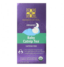 Травяные сборы и чаи Secrets of Tea, органический чай из кошачьей мяты для детей, без кофеина, 20 неотбеленных чайных пакетиков, 28 г (1 унция)