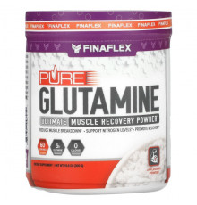 L-карнитин и L-глютамин Finaflex, Pure Glutamine, порошок для максимального восстановления мышц, без добавок, 300 г (10,6 унции)