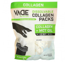 Для мышц и суставов Vade Nutrition, Пакетики с растворимым коллагеном, коллаген + масло среднецепочечных триглицеридов, без добавок, 434 г (0,96 фунта)