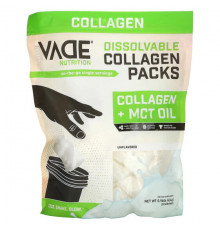 Для мышц и суставов Vade Nutrition, Пакетики с растворимым коллагеном, коллаген + масло среднецепочечных триглицеридов, без добавок, 434 г (0,96 фунта)