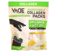 Для мышц и суставов Vade Nutrition, Пакетики с растворимым коллагеном, коллаген + масло MCT, апельсиновый крем, 476 г (1,05 фунта)