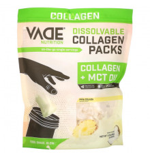 Для мышц и суставов Vade Nutrition, Пакетики с растворимым коллагеном, коллаген + масло среднецепочечных триглицеридов, пина-колада, 468 г (1,03 фунта)