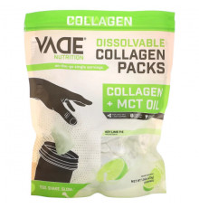 Для мышц и суставов Vade Nutrition, Пакетики с растворимым коллагеном, коллаген + масло MCT, лаймовый пирог, 470 г (1,04 фунта)