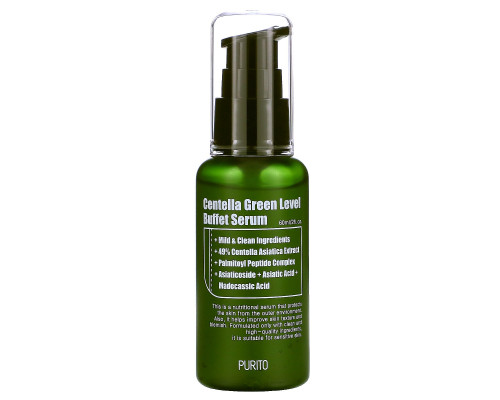 Purito, Centella Green Level Buffet Serum, 2 fl oz (60 ml) Purito, Centella Green Level Buffet Serum, 2 fl oz (60 ml)