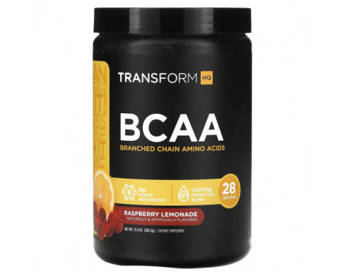 Аминокислоты TransformHQ, BCAA, малиновый лимонад, 389,2 г (13,9 унции) Аминокислоты TransformHQ, BCAA, малиновый лимонад, 389,2 г (13,9 унции)