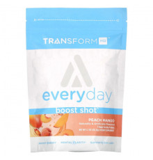 Энергетики TransformHQ, Everyday, Boost Shot, персик и манго, 30,24 г (1,1 унции)