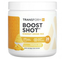 Энергетики TransformHQ, Boost Shot, смесь для энергетического напитка, тропические фрукты, 126 г (4,4 унции)