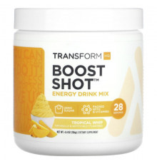 Энергетики TransformHQ, Boost Shot, смесь для энергетического напитка, тропические фрукты, 126 г (4,4 унции)