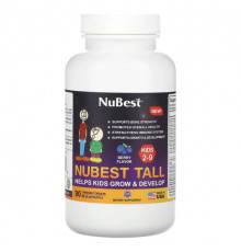 Детское здоровье NuBest, Tall, для детей от 2 до 9 лет, с ягодным вкусом, 90 жевательных таблеток