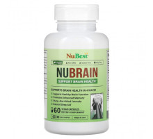 Улучшение памяти и работы мозга NuBest, Nubrain`` 60 веганских капсул