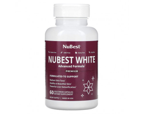 Для здоровья печени NuBest, Nubest White, 60 вегетарианских капсул Для здоровья печени NuBest, Nubest White, 60 вегетарианских капсул