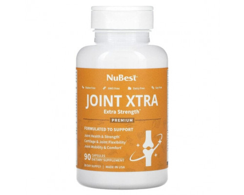 Для мышц и суставов NuBest, Joint Xtra, Extra Strength, 90 капсул Для мышц и суставов NuBest, Joint Xtra, Extra Strength, 90 капсул