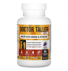 Детское здоровье NuBest, Doctor Taller, Kids 2-9 Years, Grape, 90 Chewable Tablets