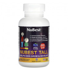 Детское здоровье NuBest, Tall, для детей от 2 до 9 лет, ягодный, 60 жевательных таблеток
