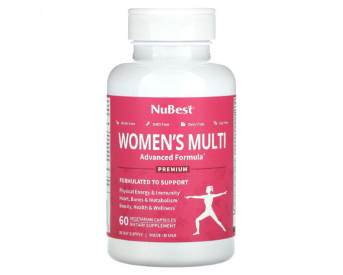 Витаминно-минеральные комплексы Premium Women's Multi, 60 Vegetarian Capsules Витаминно-минеральные комплексы Premium Women's Multi, 60 Vegetarian Capsules