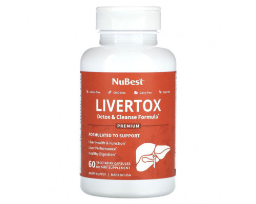 Для здоровья печени Livertox, 60 Vegetarian Capsules Для здоровья печени Livertox, 60 Vegetarian Capsules