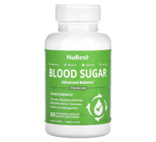 Растительные экстракты и настойки NuBest, Blood Sugar, Extra Strength, 60 вегетарианских капсул