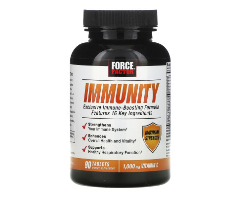 Force Factor, Immunity, 1,000 mg, 90 Tablets Force Factor, Immunity, 1,000 mg, 90 Tablets