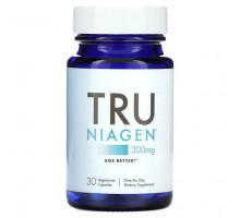 Витамины группы B Tru Niagen, никотинамид рибозид, 300 мг, 30 вегетарианских капсул