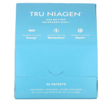 Витамины группы B Tru Niagen, увеличение содержания НАД+, никотинамид рибозид, без добавок, 30 пакетиков по 4 г (0,14 унции)