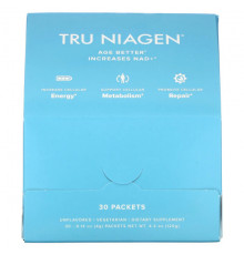 Витамины группы B Tru Niagen, увеличение содержания НАД+, никотинамид рибозид, без добавок, 30 пакетиков по 4 г (0,14 унции)