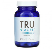 Витамины группы B Tru Niagen, никотинамид рибозид, 300 мг, 90 вегетарианских капсул