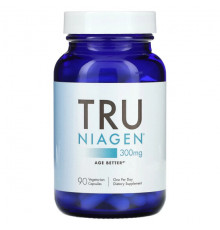 Витамины группы B Tru Niagen, никотинамид рибозид, 300 мг, 90 вегетарианских капсул