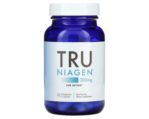 Витамины группы B Tru Niagen, никотинамид рибозид, 300 мг, 90 вегетарианских капсул Витамины группы B Tru Niagen, никотинамид рибозид, 300 мг, 90 вегетарианских капсул