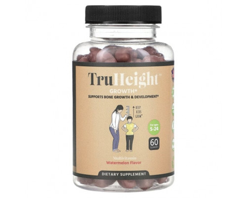 Витаминно-минеральные комплексы Growth, Multivitamin, For Ages 5-24, Watermelon, 60 Gummies Витаминно-минеральные комплексы Growth, Multivitamin, For Ages 5-24, Watermelon, 60 Gummies