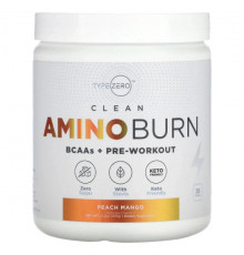 Аминокислоты TypeZero, Clean Amino Burn, со вкусом персика и манго, 375 г (13,2 унции)