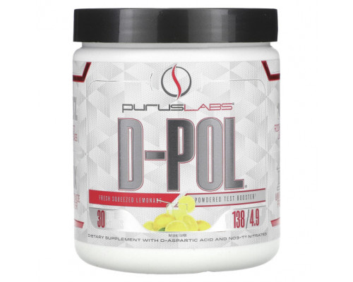 Мужское здоровье Purus Labs, D-Pol, Powered Test Booster, свежевыжатый лимонад, 138 г (4,9 унции)