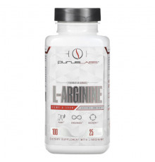 Аминокислоты Purus Labs, Foundation Series, L-аргинин, 100 растительных капсул
