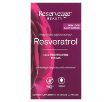 Ресвератрол Reserveage Nutrition, Ресвератрол, 250 мг, 30 растительных капсул