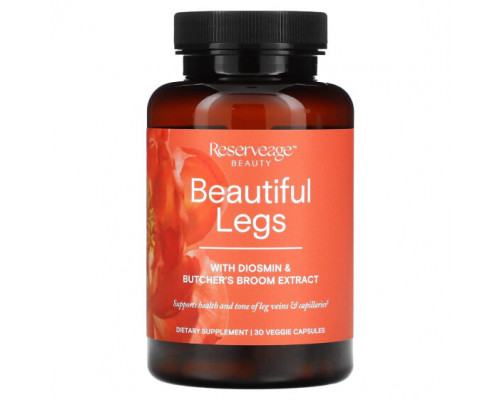 Женское здоровье Reserveage Nutrition, Beautiful Legs с диосмином и ресвератролом, 30 растительных капсул Женское здоровье Reserveage Nutrition, Beautiful Legs с диосмином и ресвератролом, 30 растительных капсул