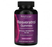 Ресвератрол Reserveage Nutrition, Жевательные мармеладки с ресвератролом, со вкусом винограда, 50 мг, 60 жевательных таблеток