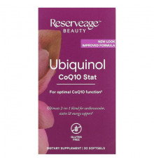 Антиоксиданты Reserveage Nutrition, Убихинол, Coq10 stat, 30 мягких таблеток