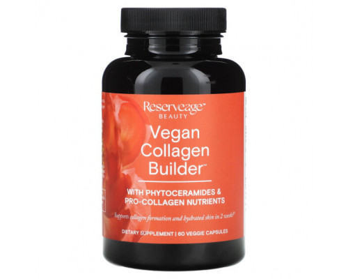 Коллаген Reserveage Nutrition, Vegan Collagen Builder, 60 растительных капсул Коллаген Reserveage Nutrition, Vegan Collagen Builder, 60 растительных капсул