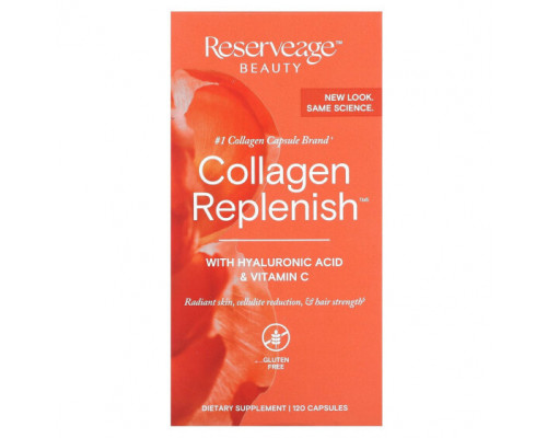Коллаген Reserveage Nutrition, Collagen Replenish, 120 капсул Коллаген Reserveage Nutrition, Collagen Replenish, 120 капсул