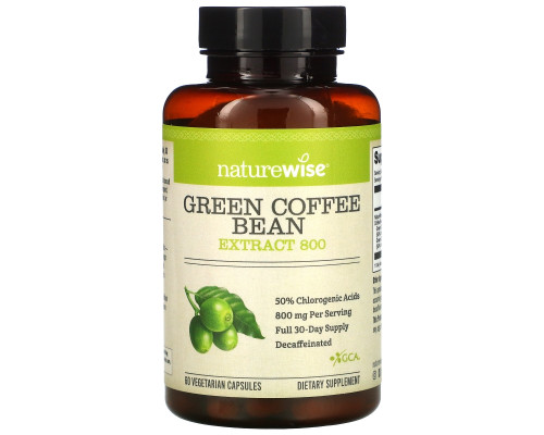 NatureWise, Green Coffee Bean Extract 800, 60 Veggie Caps NatureWise, Green Coffee Bean Extract 800, 60 Veggie Caps