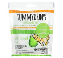 Имбирь и куркума Tummydrops, Леденцы для живота, со сладким имбирем и грушей, 33 пастилки
