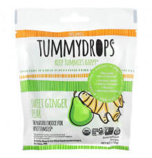 Имбирь и куркума Tummydrops, Леденцы для живота, со сладким имбирем и грушей, 33 пастилки