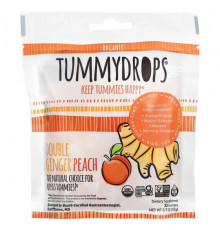 Для пищеварительной системы Tummydrops, Органический имбирь и персик, 33 пастилки, 105 г (3,7 унции)