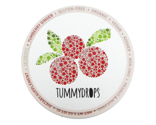 Для пищеварительной системы Tummydrops, Yumberry, имбирь, 18 капель, 57 г (2 унции) Для пищеварительной системы Tummydrops, Yumberry, имбирь, 18 капель, 57 г (2 унции)