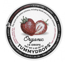 Травы и натуральные средства Tummydrops, Органический свежий клубничный имбирь, 18 капель, 57 г (2 унции)