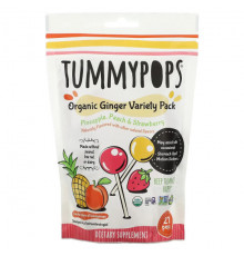 Для пищеварительной системы Tummydrops, Tummypops, органический имбирь, 21 шт.