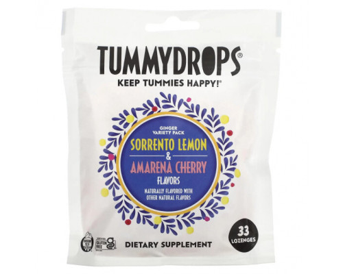 Имбирь и куркума Tummydrops, Органический имбирь, 33 пастилки Имбирь и куркума Tummydrops, Органический имбирь, 33 пастилки