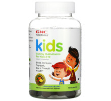 GNC, Milestones, Gummy Multivitamin for Kids 2-12, Natural Assorted Fruit Flavors, 120 Gummies